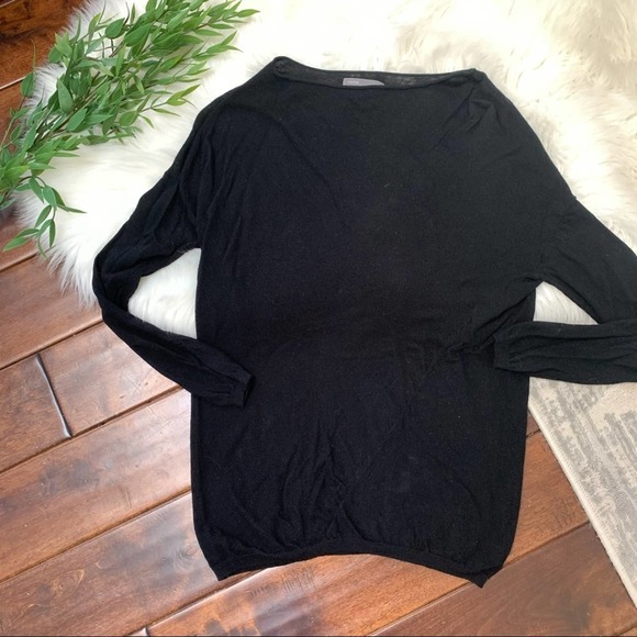 Vince Dolman Sleeve Wool Wide Neck Sweater. S - Picture 5 of 10